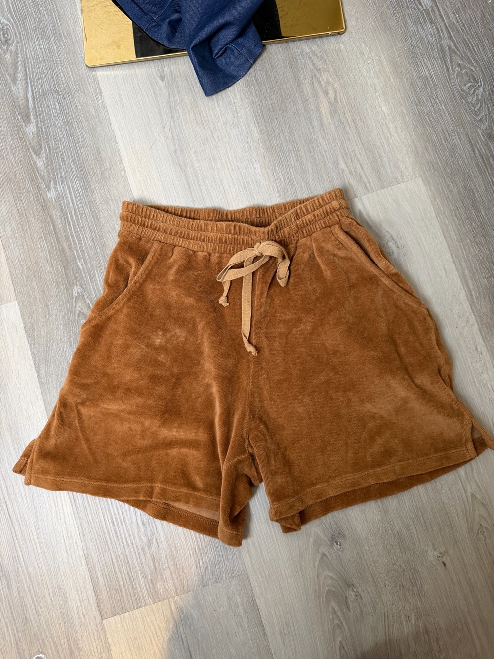 Women’s Terry Drawstring Athletic Shorts - Brown